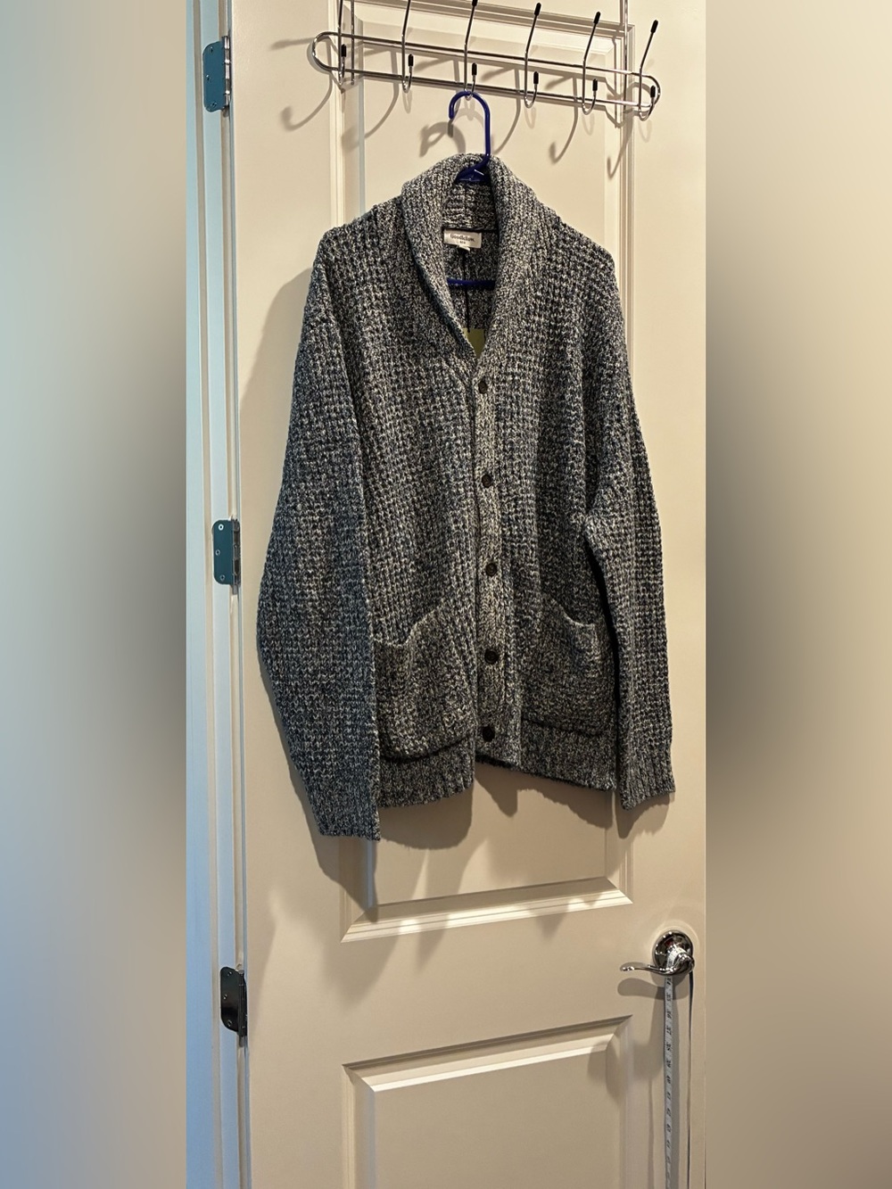NWT Men’s Cozy Shawl Collar Knit Cardigan Navy XXL